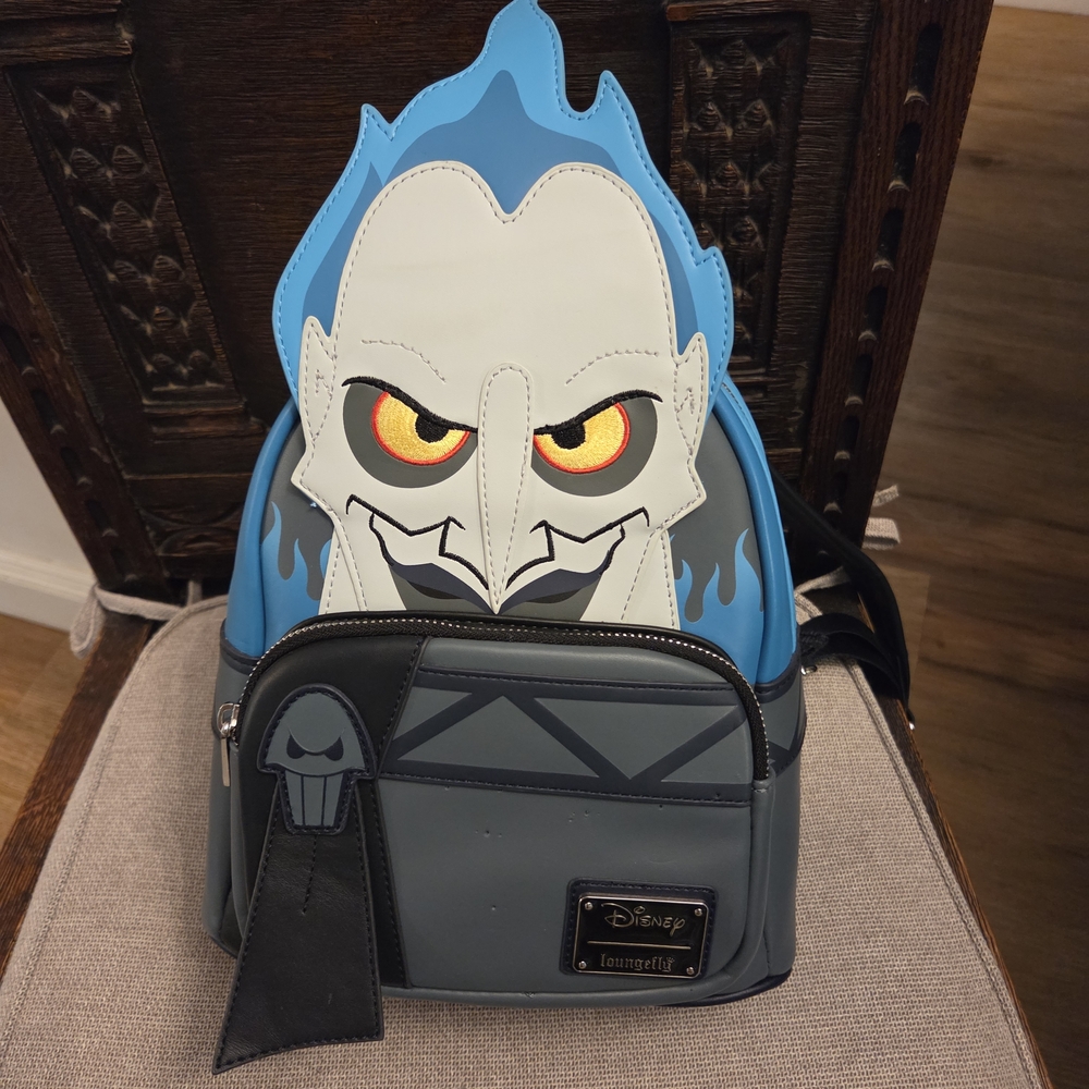Loungefly Disney Hades Backpack - Blue and Gray